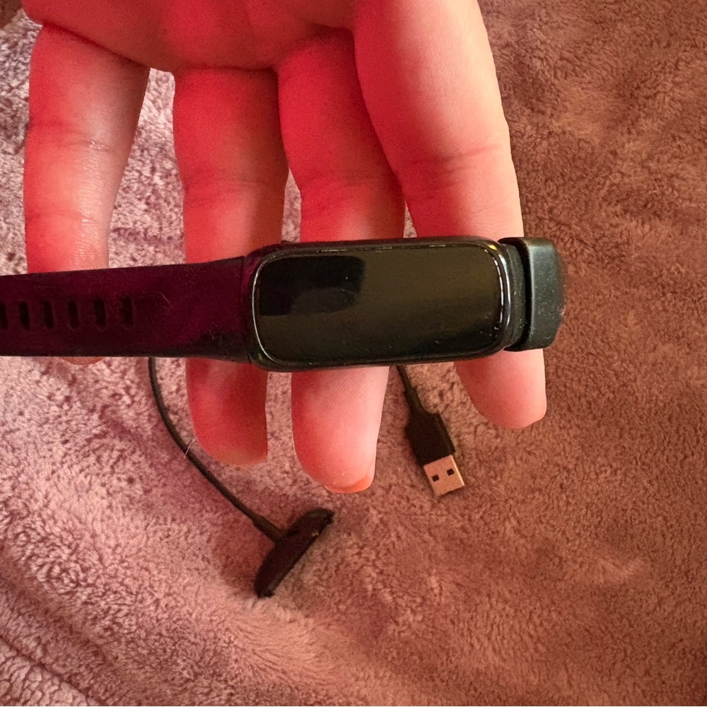 Black Fitness Tracker with USB Charger (SOLD)